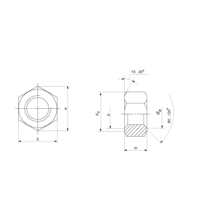 Гайка шестигранная, класс точности A ГОСТ 5927-70 - фото - 1